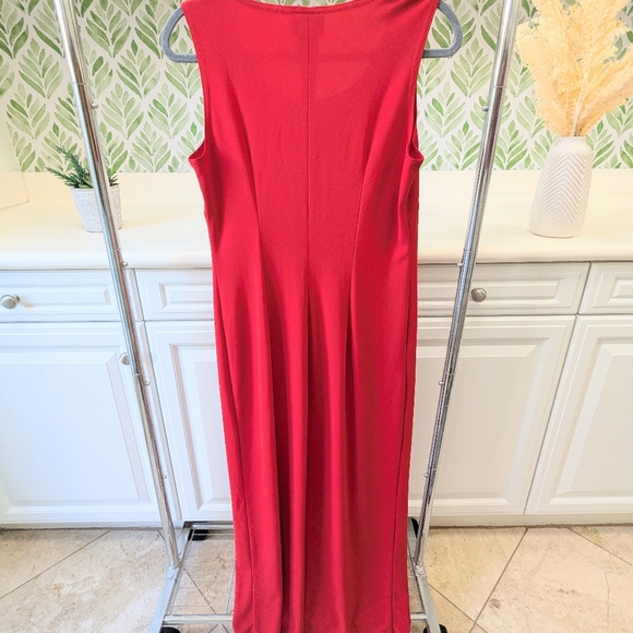 Scarlett Column Dress Red 10 Sleeveless - Picture 5 of 9